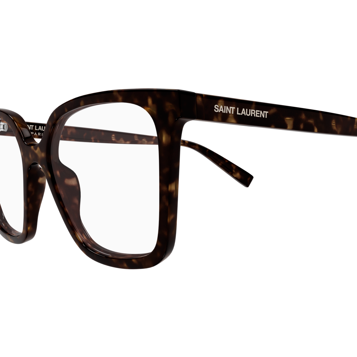 Saint Laurent SL 910 Havane 002 en détail des branches - Les Lunettes de Pauline
