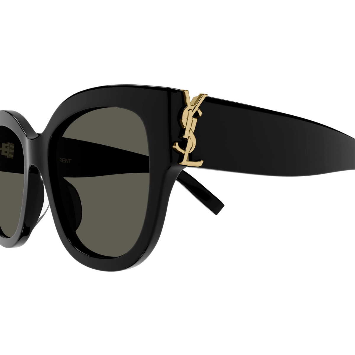 Saint Laurent Monogram SL M95/F Noir 001 en détail des branches - Les Lunettes de Pauline