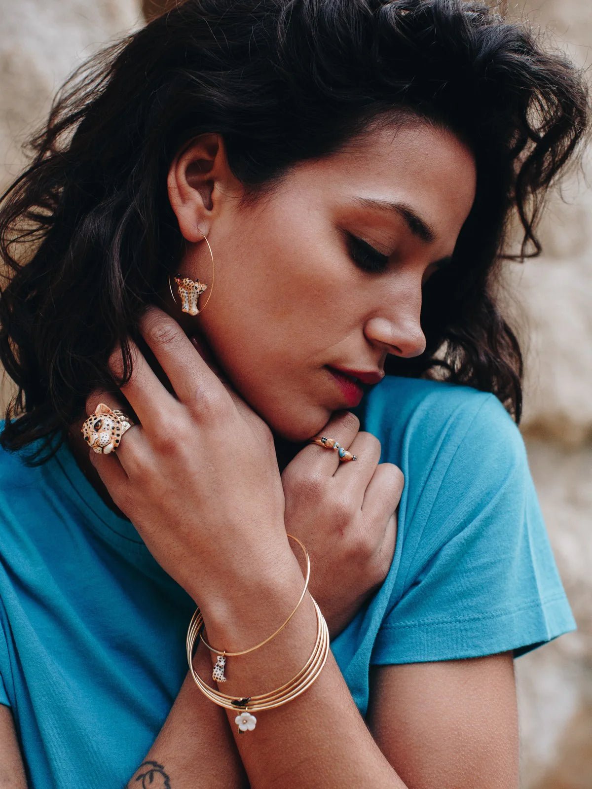 Bague martelée léopard - Nach - Les Lunettes de Pauline