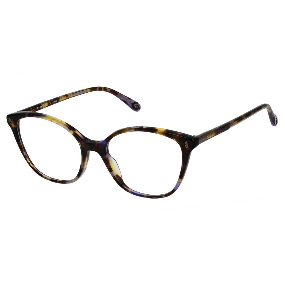 ba&sh BA1029 Écaille Mouchetée Bleue et Jaune E560 de trois-quarts - Les Lunettes de Pauline