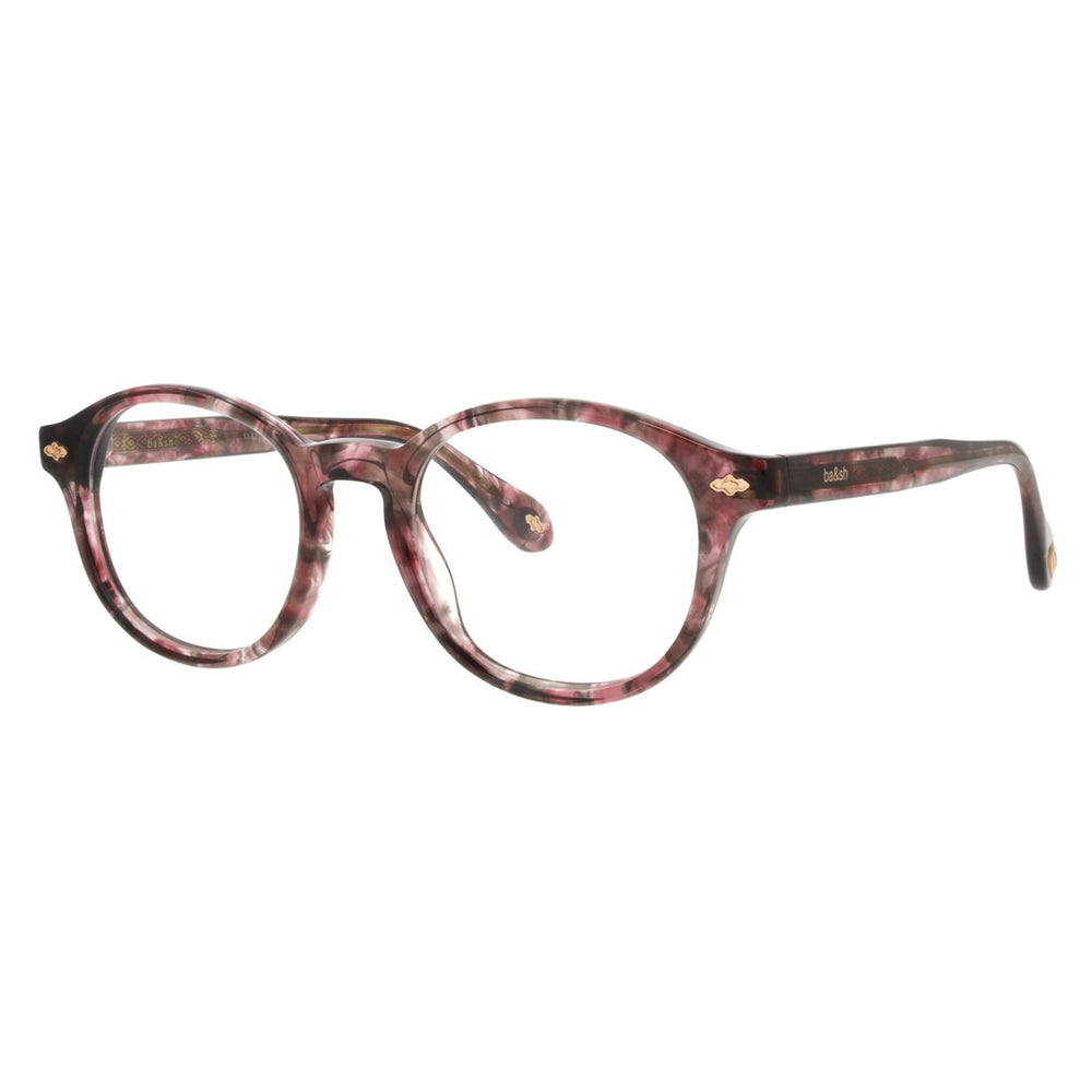 ba&sh BA1046 Écaille Marbrée Rose E547 de trois-quarts - Les Lunettes de Pauline