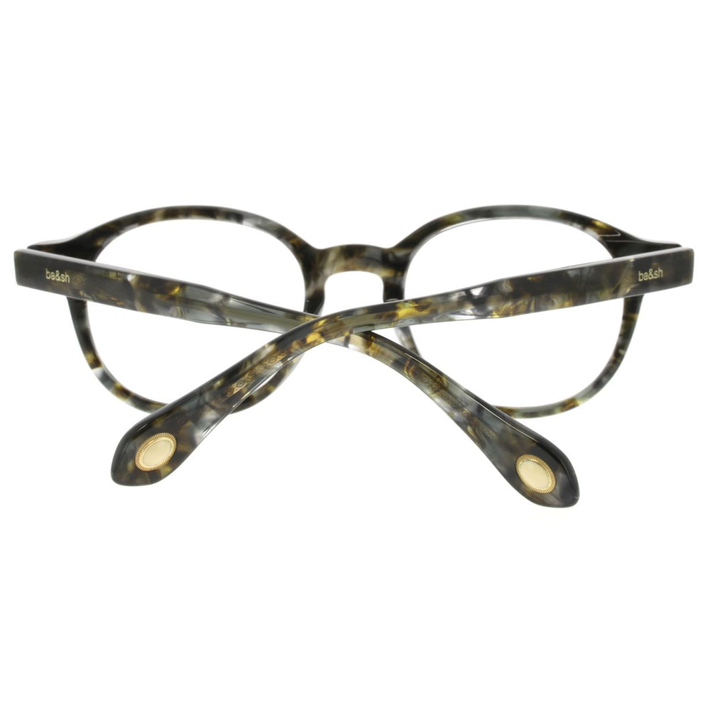 ba&sh BA1046 Écaille Mouchetée Vert Kaki E640 en détail des branches - Les Lunettes de Pauline