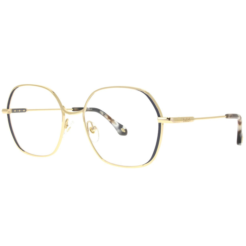 ba&sh BA1060 Bleu Jean et Doré DEDO de trois-quarts - Les Lunettes de Pauline