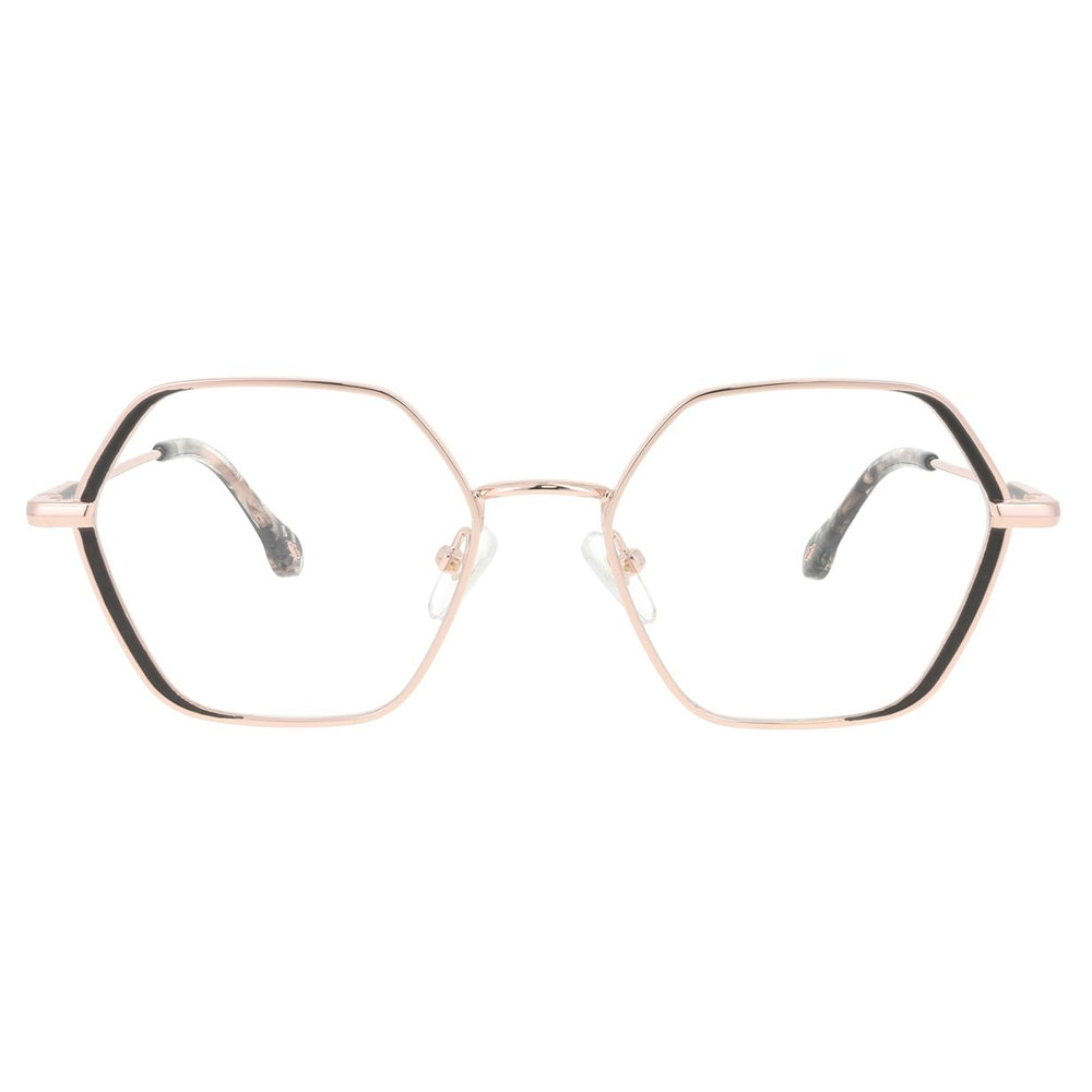 ba&sh BA1061 Brun Foncé et Or Rose BROR de face - Les Lunettes de Pauline