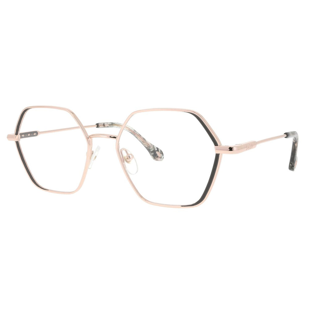 ba&sh BA1061 Brun Foncé et Or Rose BROR de trois-quarts - Les Lunettes de Pauline