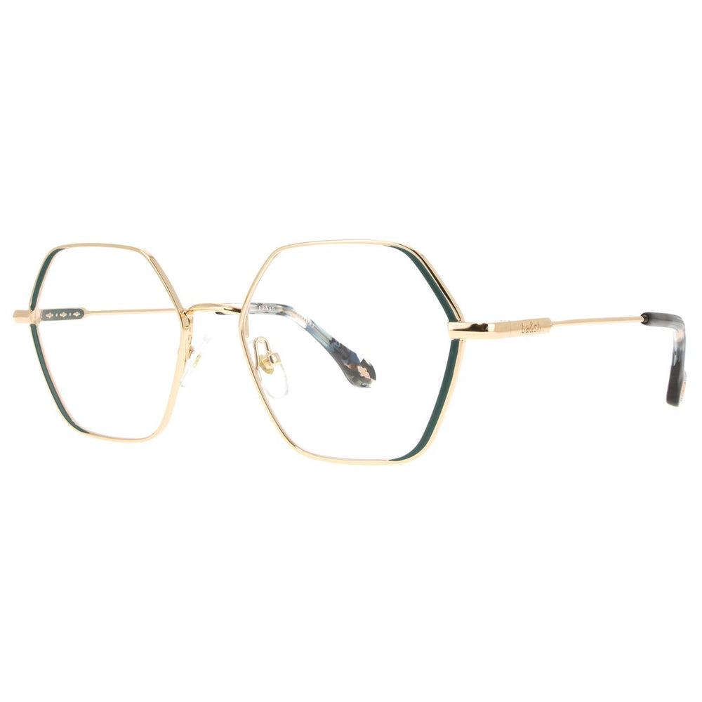 ba&sh BA1061 Vert Foncé et Or Rose VEOR de trois-quarts - Les Lunettes de Pauline