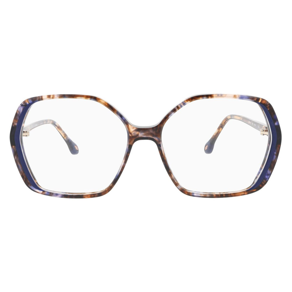 ba&sh BA1068 Écaille Mouchetée Bleu et Brun E505 de face - Les Lunettes de Pauline