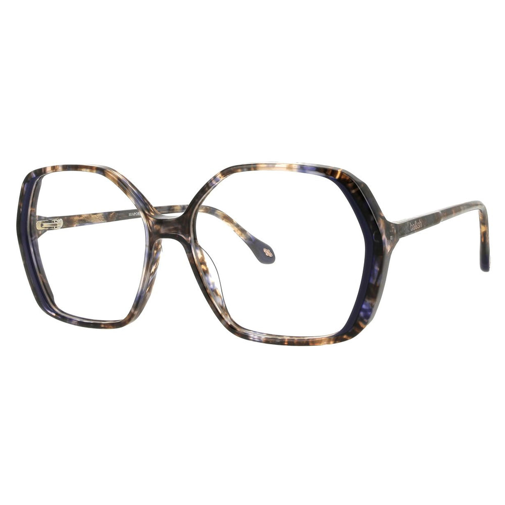 ba&sh BA1068 Écaille Mouchetée Bleu et Brun E505 de trois-quarts - Les Lunettes de Pauline