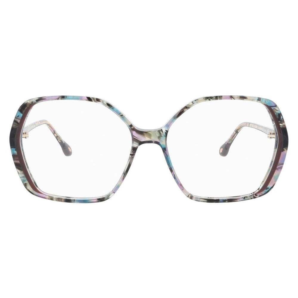 ba&sh BA1068 Écaille Texturée Bleue E534 de face - Les Lunettes de Pauline