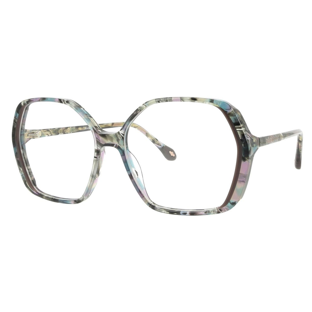 ba&sh BA1068 Écaille Texturée Bleue E534 de trois-quarts - Les Lunettes de Pauline