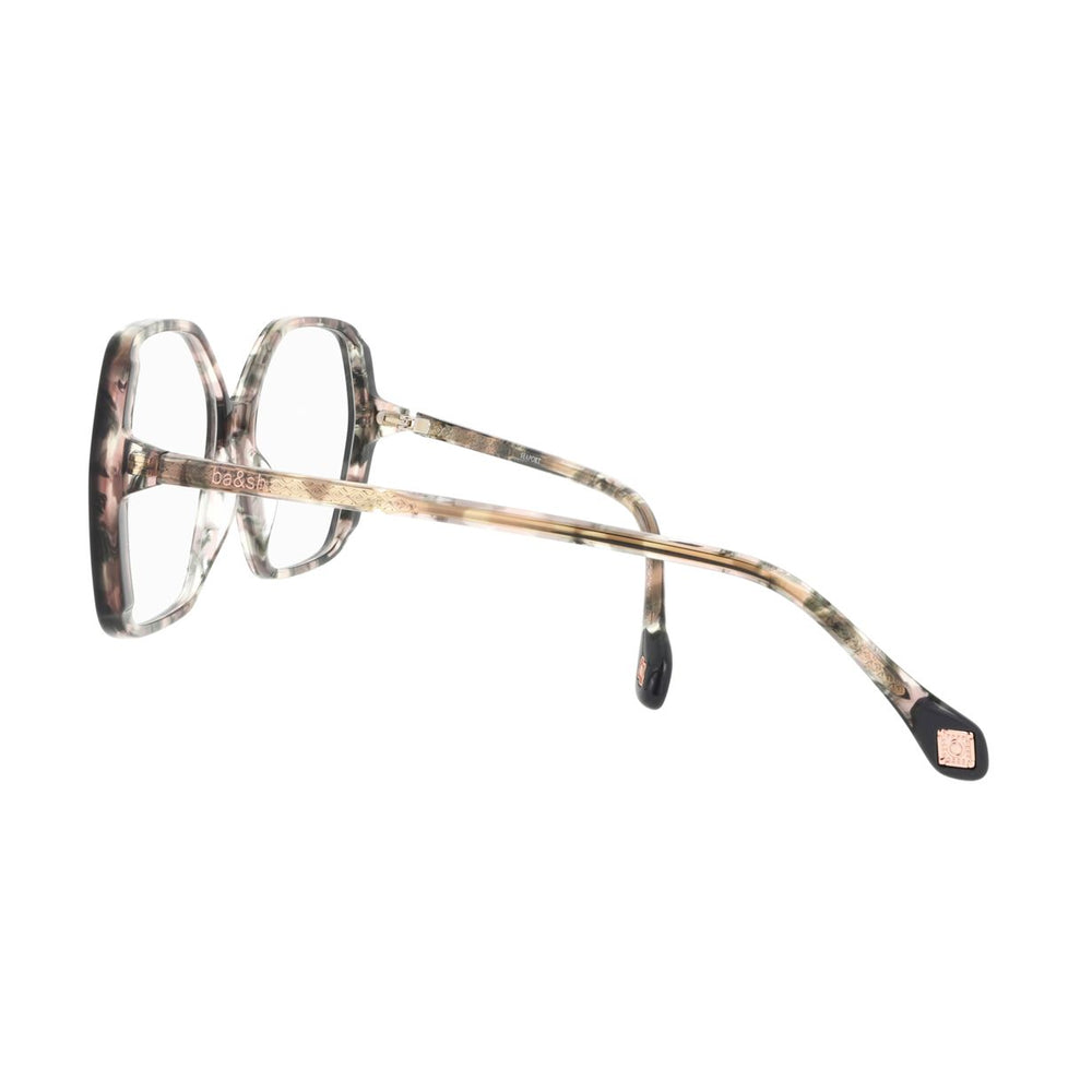 ba&sh BA1068 Écaille Mouchetée Rose et Gris E614 en détail des branches - Les Lunettes de Pauline