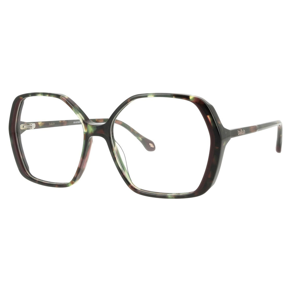 ba&sh BA1068 Écaille Mouchetée Bordeaux E624 de trois-quarts - Les Lunettes de Pauline