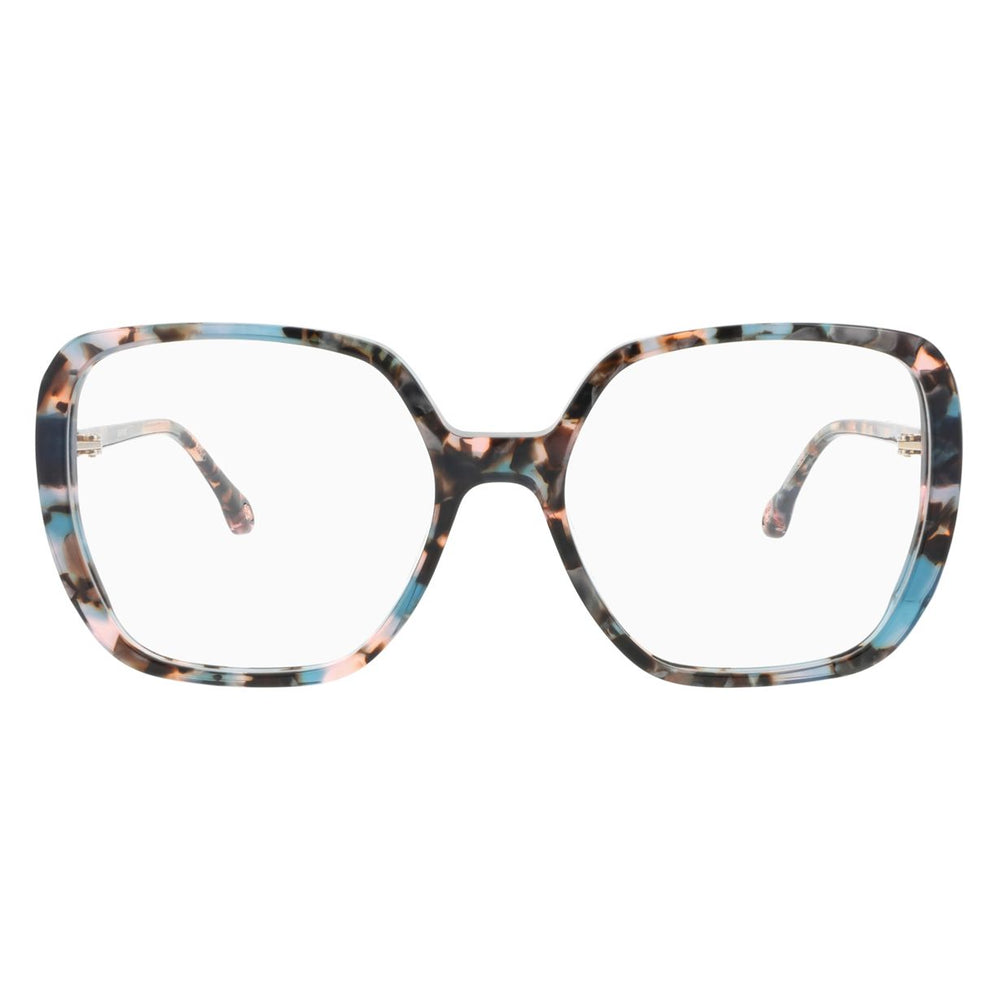 ba&sh BA1069 Écaille Mouchetée Rose et Bleu E416 de face - Les Lunettes de Pauline