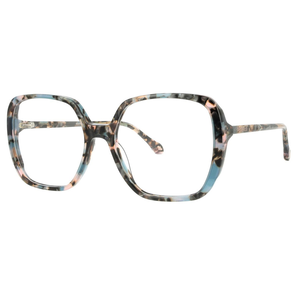 ba&sh BA1069 Écaille Mouchetée Rose et Bleu E416 de trois-quarts - Les Lunettes de Pauline