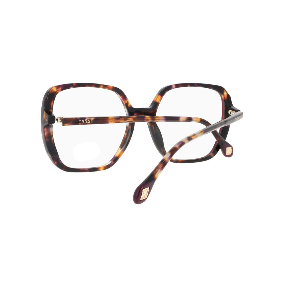 ba&sh BA1069 Écaille Mouchetée Violet E573 en détail des branches - Les Lunettes de Pauline