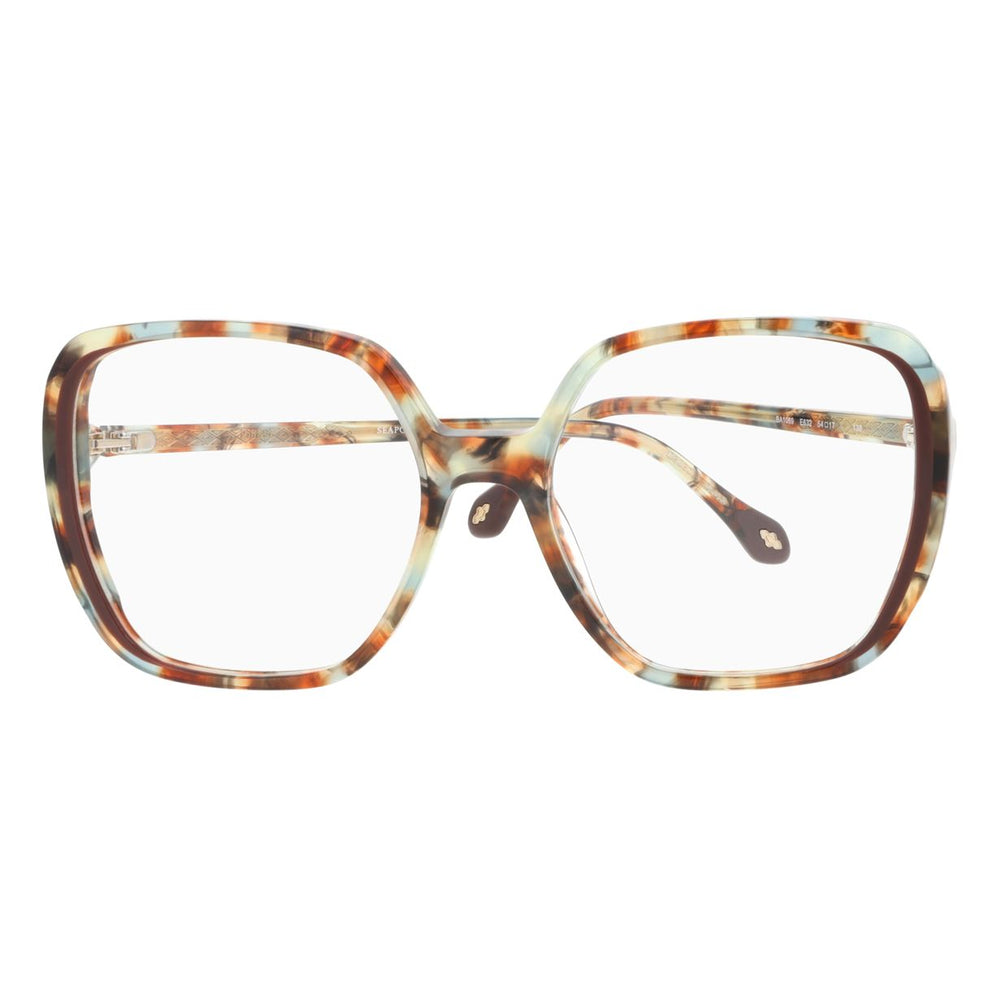 ba&sh BA1069 Écaille Mouchetée Vert et Miel E632 en détail des branches - Les Lunettes de Pauline