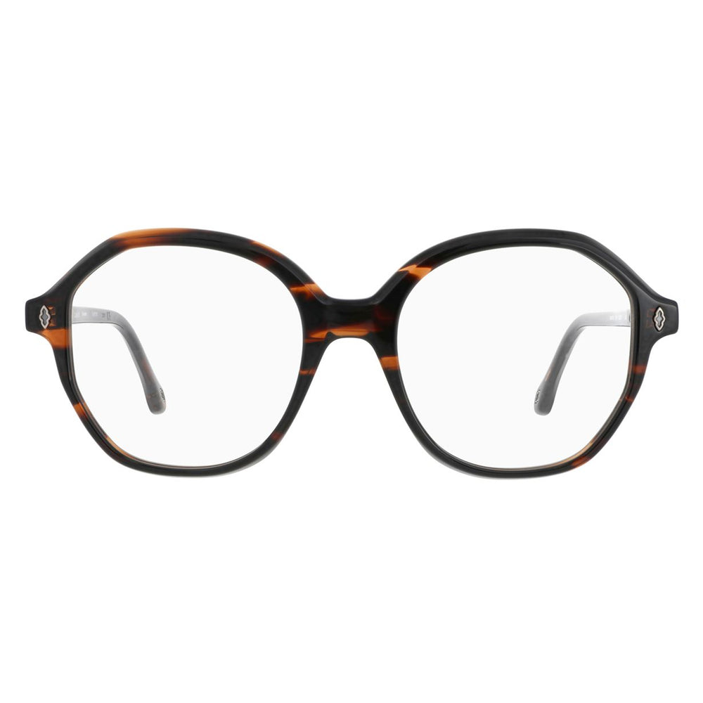 ba&sh BA1073 Écaille Rayée Miel et Brun E119 de face - Les Lunettes de Pauline