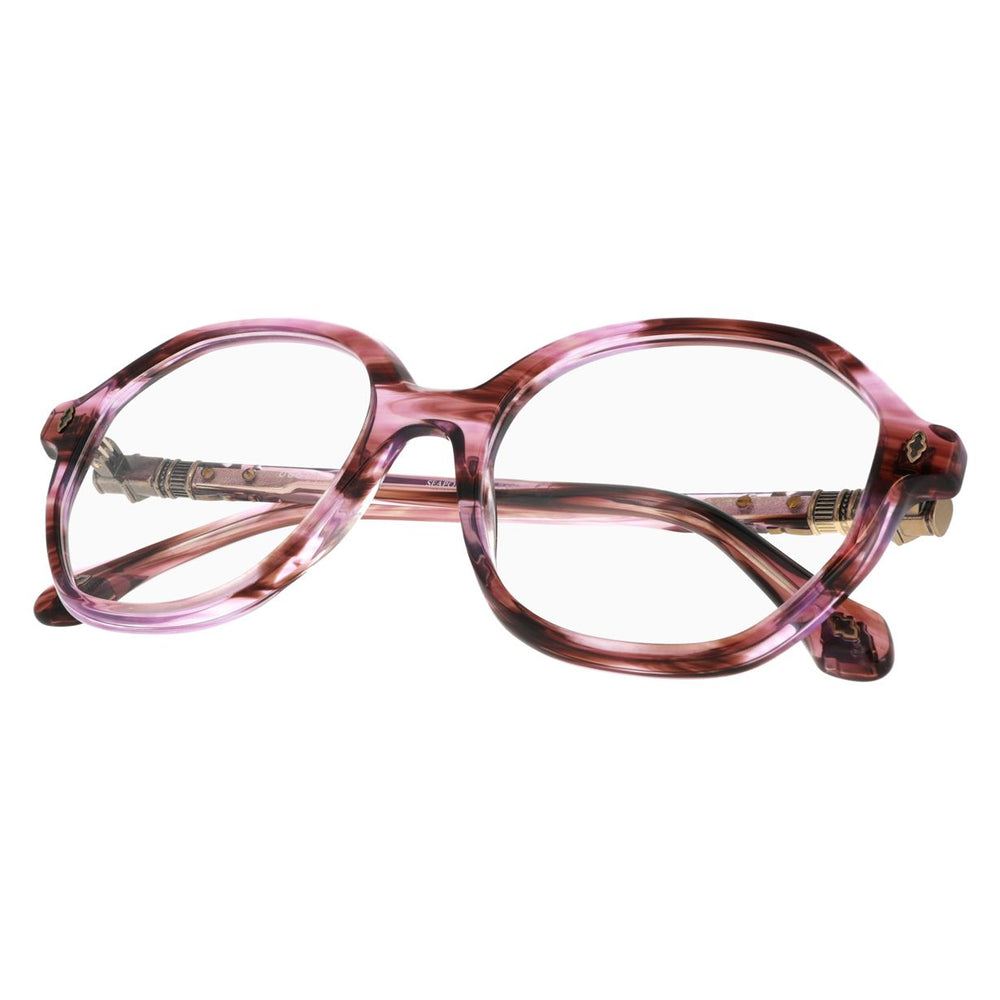 ba&sh BA1073 Cristal Rose Rayé E356 en détail des branches - Les Lunettes de Pauline