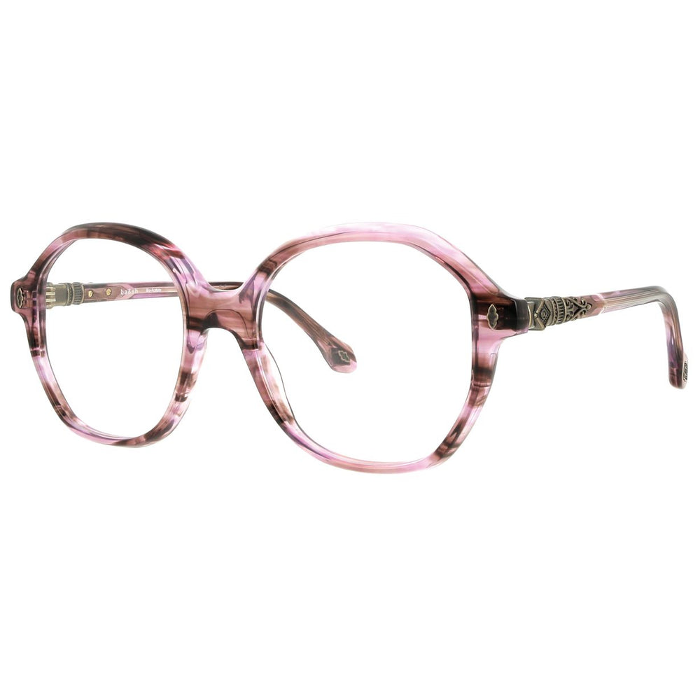 ba&sh BA1073 Cristal Rose Rayé E356 de trois-quarts - Les Lunettes de Pauline