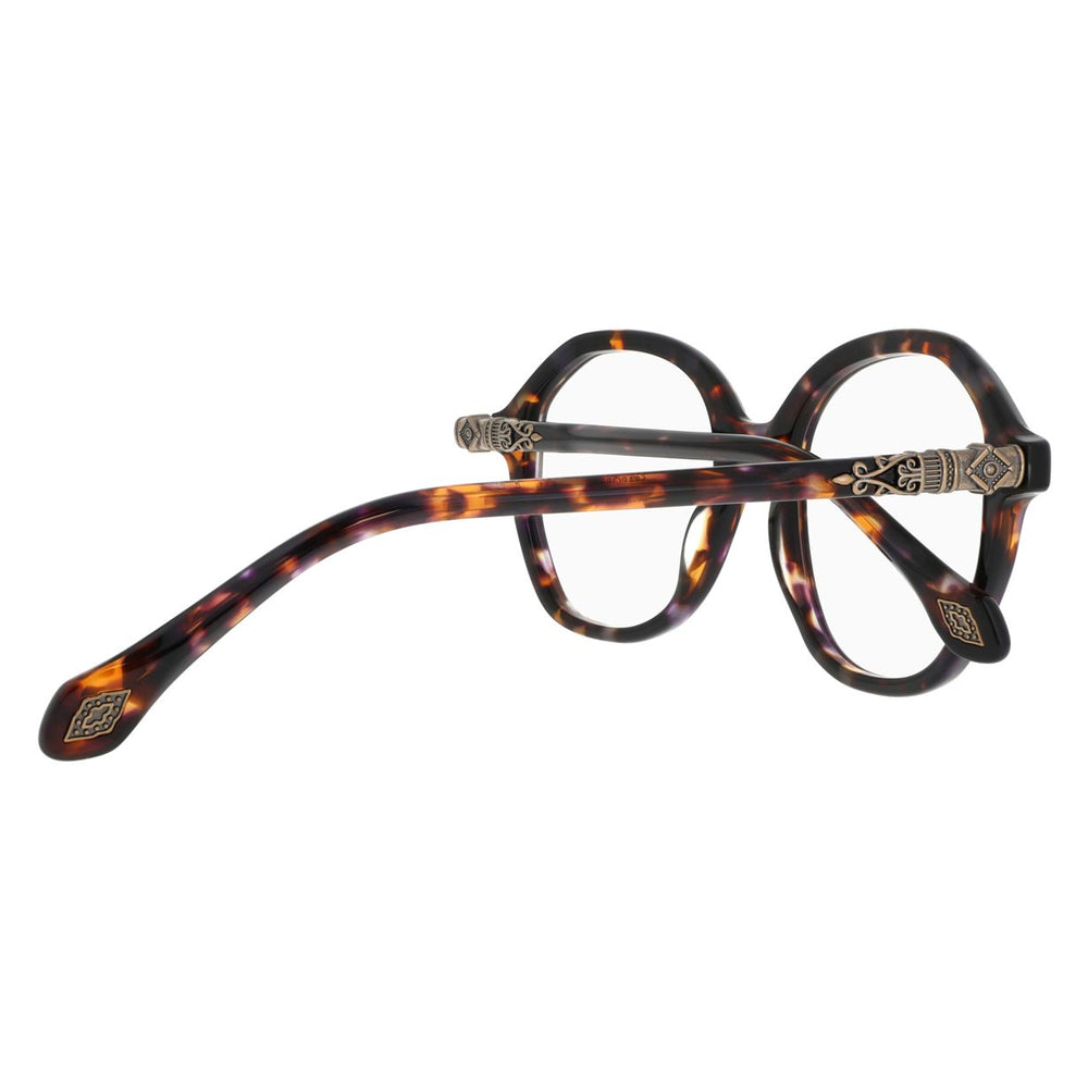 ba&sh BA1073 Écaille Mouchetée Violet E573 en détail des branches - Les Lunettes de Pauline