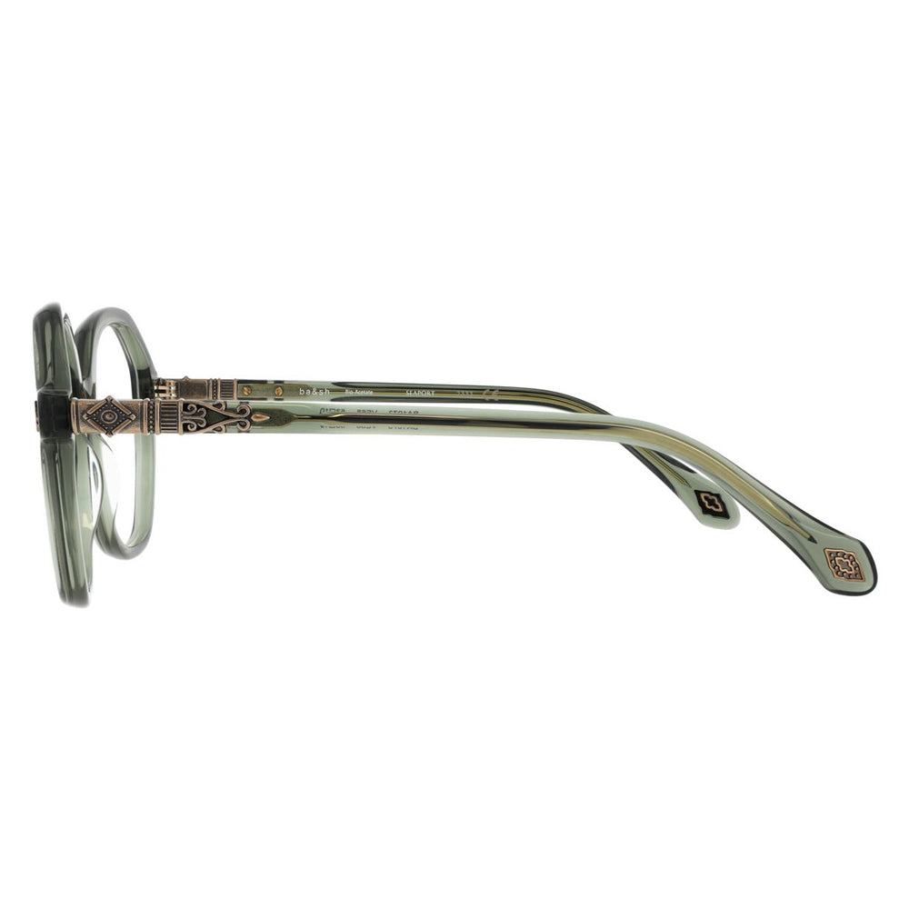 ba&sh BA1073 Vert Translucide VE68 en détail des branches - Les Lunettes de Pauline