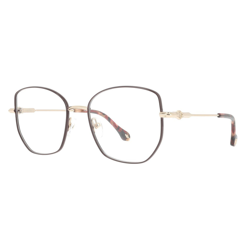 ba&sh BA1075 Bordeaux et Doré BXDO de trois-quarts - Les Lunettes de Pauline