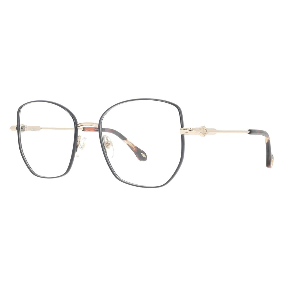 ba&sh BA1075 Bleu Jean et Doré DEDO de trois-quarts - Les Lunettes de Pauline
