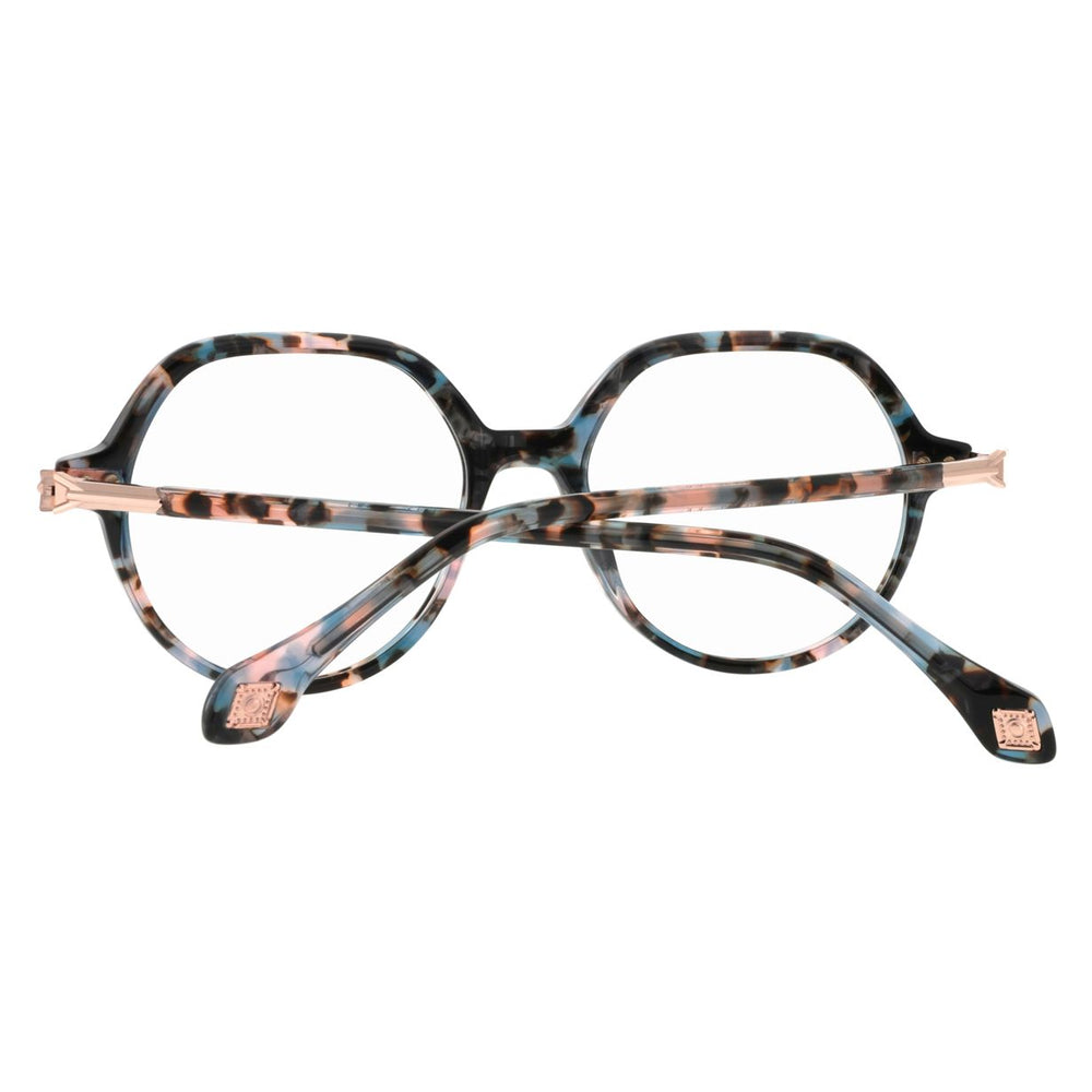 ba&sh BA1077 Écaille Mouchetée Rose et Bleu E416 en détail des branches - Les Lunettes de Pauline