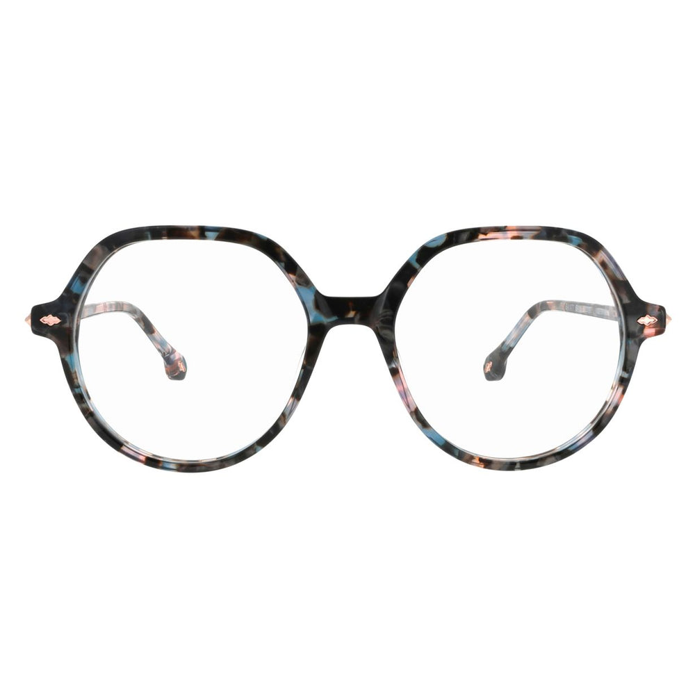ba&sh BA1077 Écaille Mouchetée Rose et Bleu E416 de face - Les Lunettes de Pauline