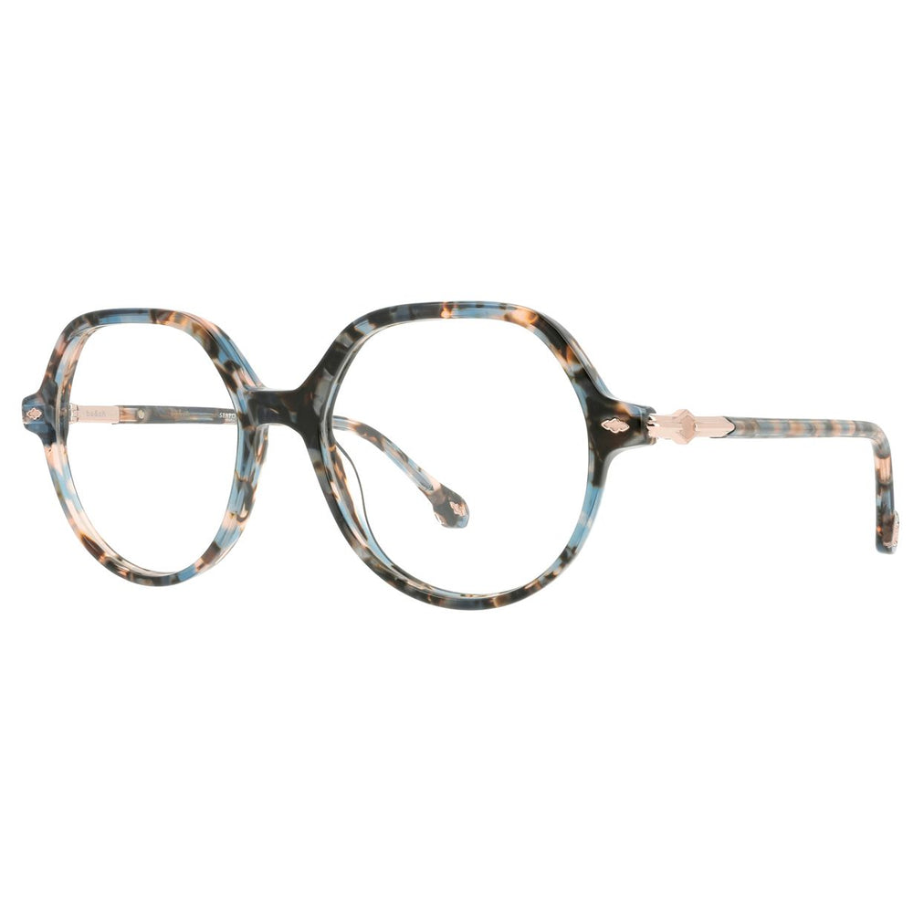 ba&sh BA1077 Écaille Mouchetée Rose et Bleu E416 de trois-quarts - Les Lunettes de Pauline