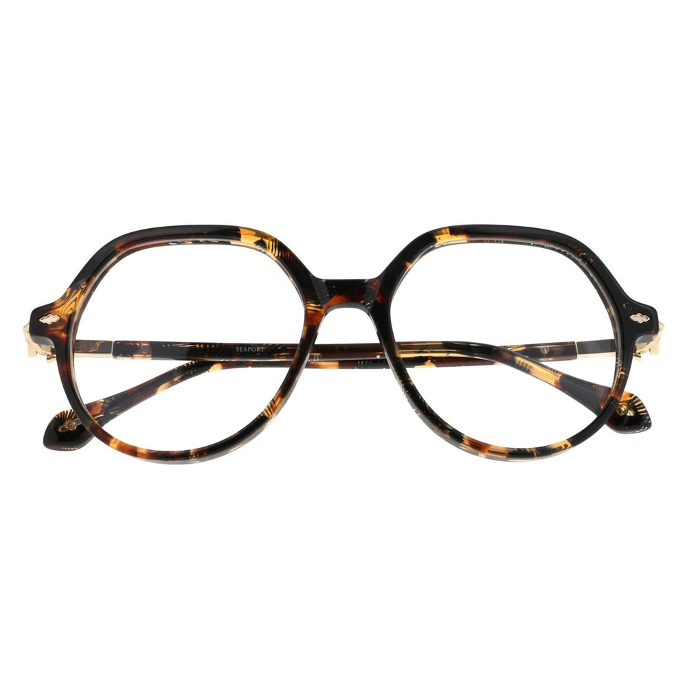 ba&sh BA1077 Écaille Mouchetée Miel E575 en détail des branches - Les Lunettes de Pauline