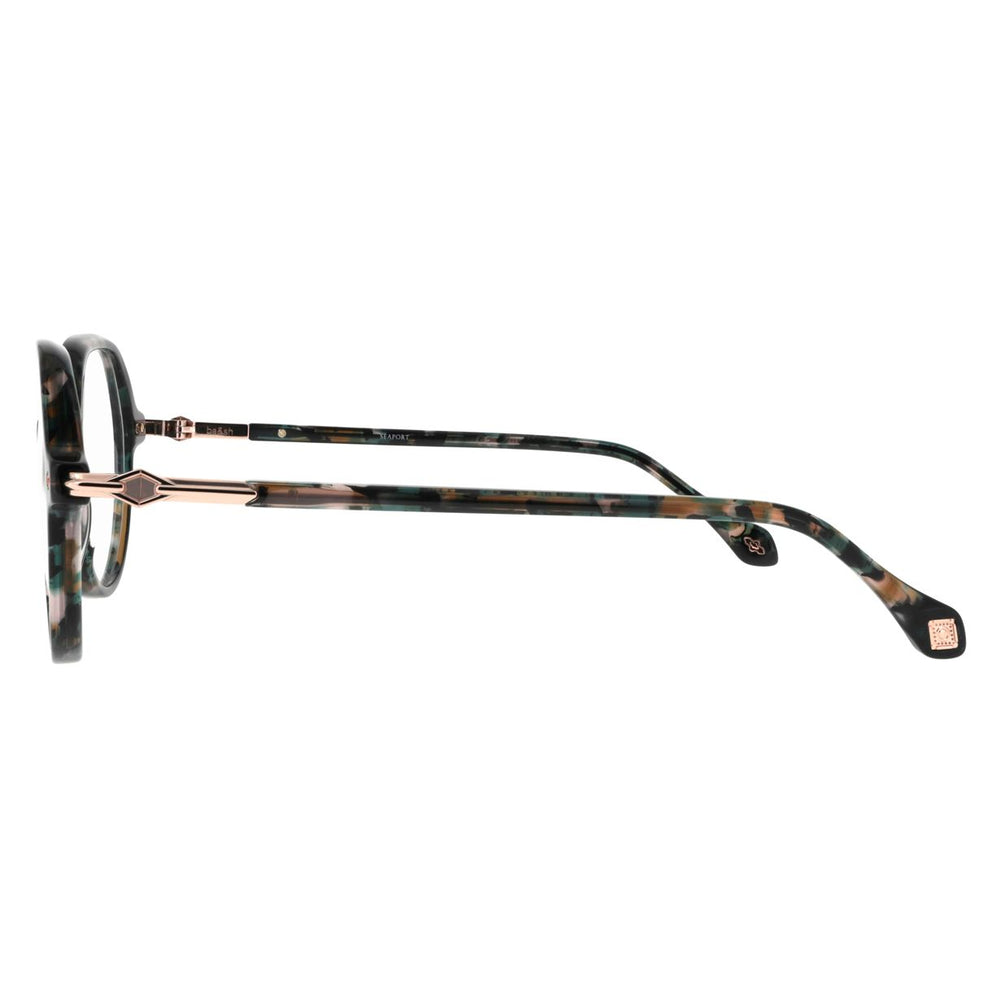 ba&sh BA1077 Écaille Mouchetée Verte E633 en détail des branches - Les Lunettes de Pauline