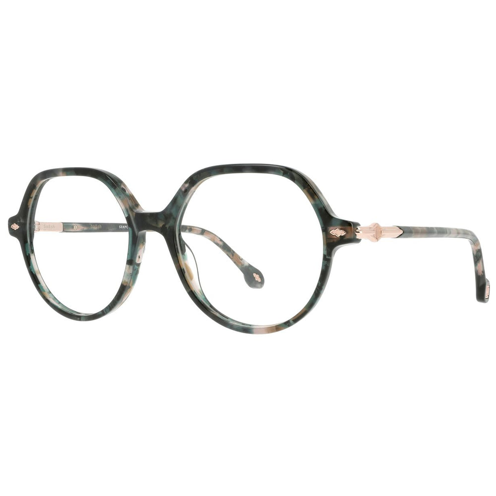 ba&sh BA1077 Écaille Mouchetée Verte E633 de trois-quarts - Les Lunettes de Pauline