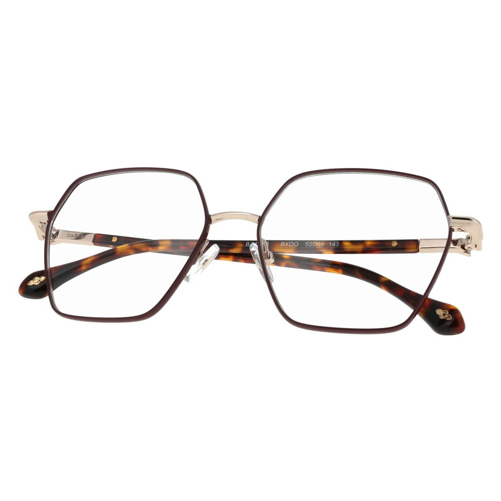 ba&sh BA1078 Bordeaux et Doré BXDO en détail des branches - Les Lunettes de Pauline