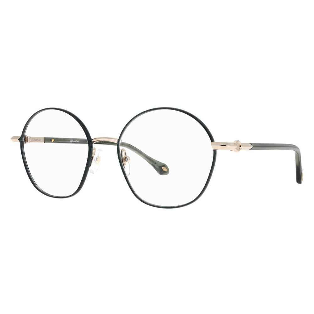 ba&sh BA1079 Vert Foncé et Doré VEDO de trois-quarts - Les Lunettes de Pauline
