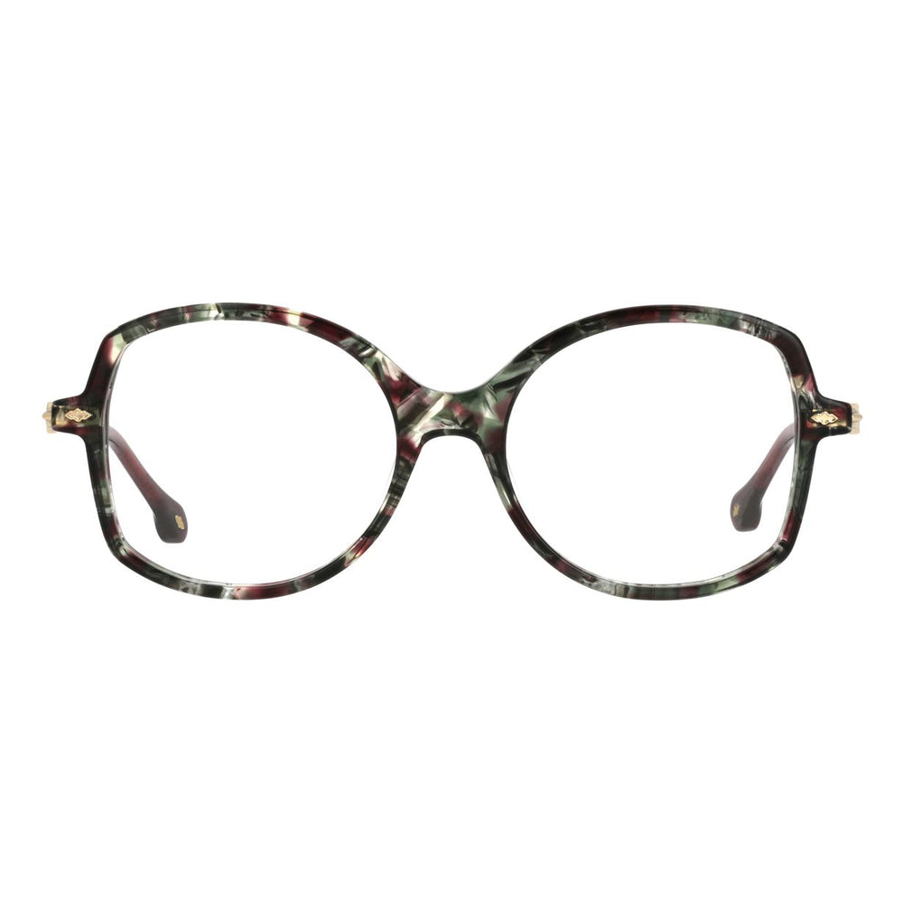 ba&sh BA1084 Écaille Mouchetée Vert et Bordeaux E766 de face - Les Lunettes de Pauline