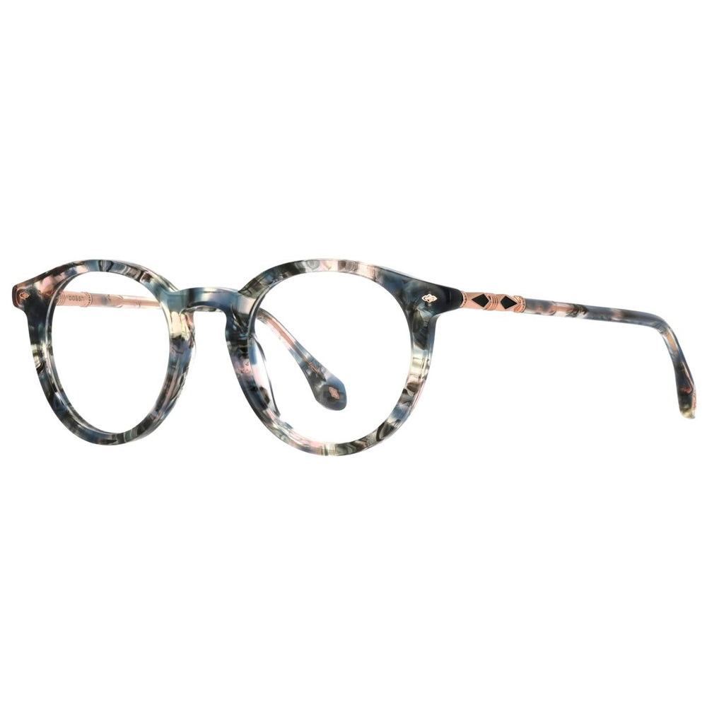 ba&sh BA1087 Écaille Mouchetée Bleu et Rose E682 de trois-quarts - Les Lunettes de Pauline