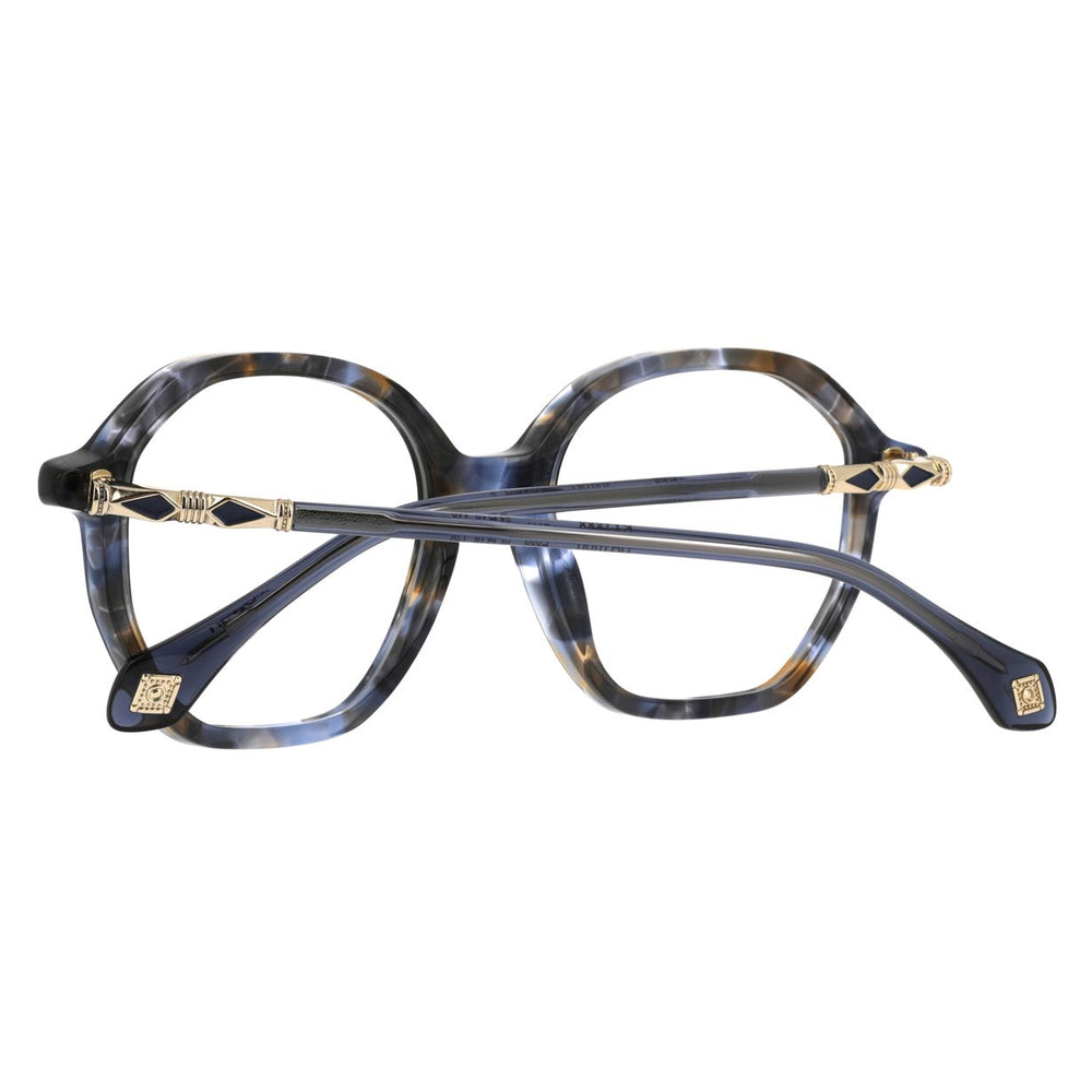 ba&sh BA1088 Écaille Mouchetée Bleue E693 en détail des branches - Les Lunettes de Pauline