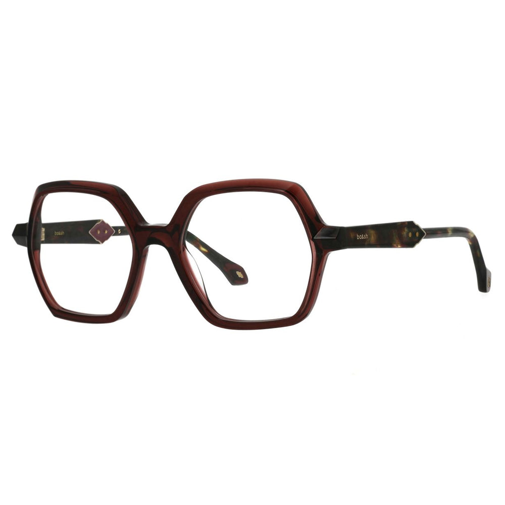 ba&sh BA1093 Cristal Bordeaux Foncé BX69 de trois-quarts - Les Lunettes de Pauline