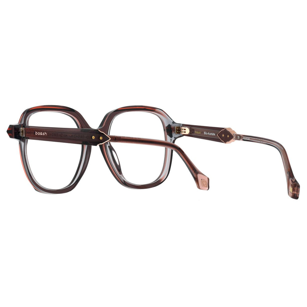 ba&sh BA1094 Cristal Prune Gris PRGR en détail des branches - Les Lunettes de Pauline