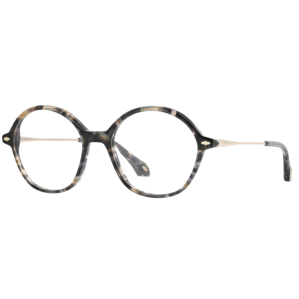 ba&sh BA1100 Écaille Mouchetée Bleue et Miel E807 de trois-quarts - Les Lunettes de Pauline