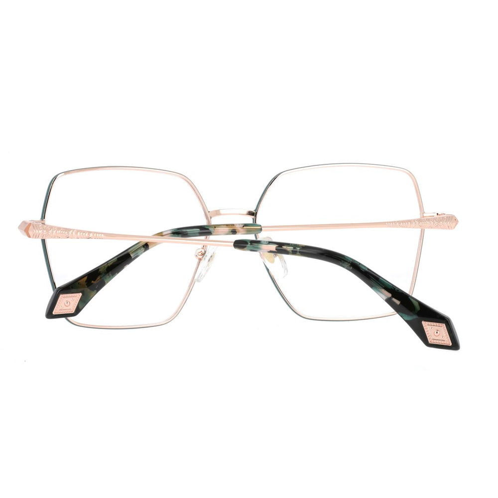 ba&sh BA1102 Vert Foncé et Or Rose VEOR en détail des branches - Les Lunettes de Pauline