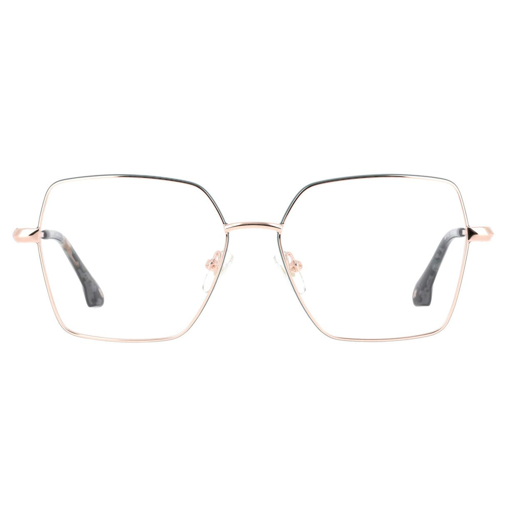 ba&sh BA1102 Vert Foncé et Or Rose VEOR de face - Les Lunettes de Pauline