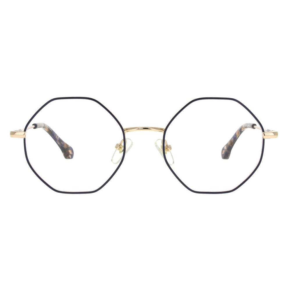 ba&sh BA2003 Bleu Marine et Or Rose MAOR de face - Les Lunettes de Pauline