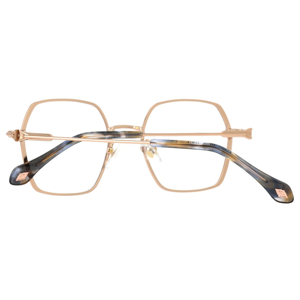 ba&sh BA2007 Bleu Marine et Or Rose MAOR en détail des branches - Les Lunettes de Pauline