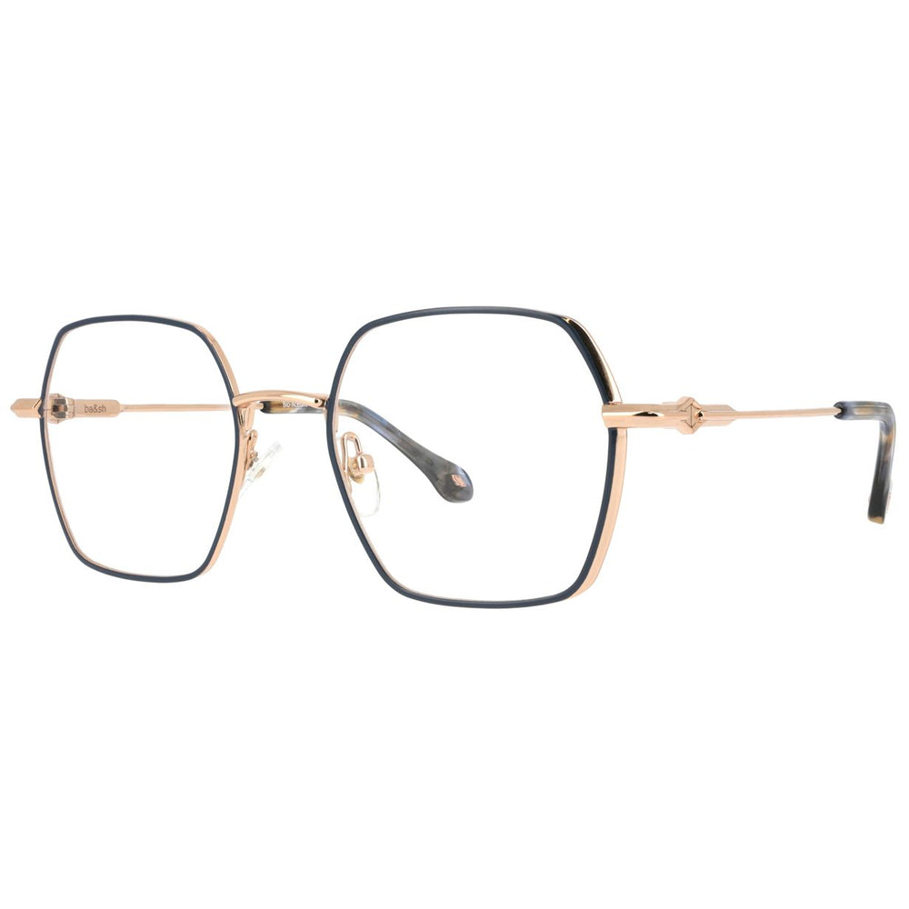 ba&sh BA2007 Bleu Marine et Or Rose MAOR de trois-quarts - Les Lunettes de Pauline