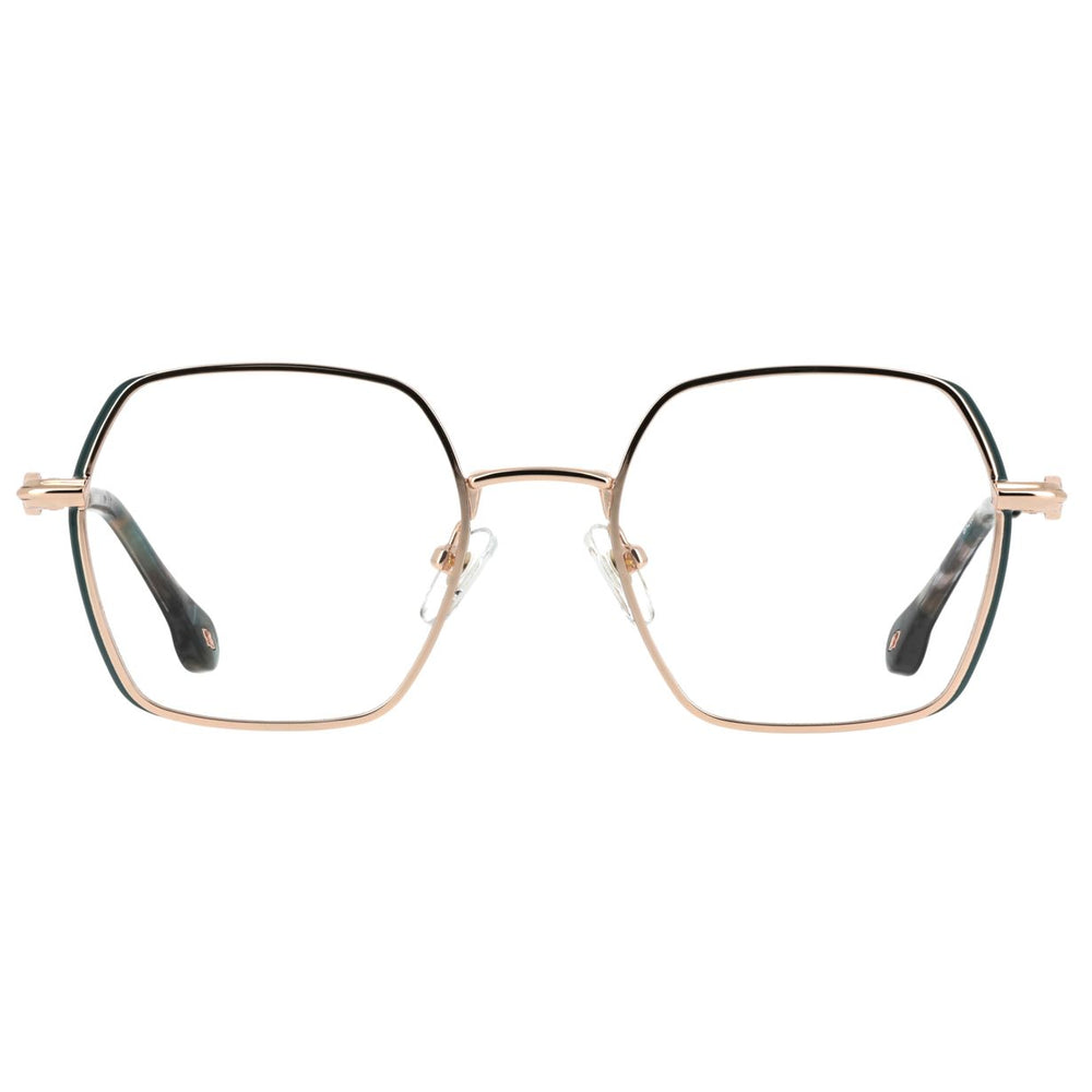 ba&sh BA2007 Vert Foncé et Or Rose VEOR de face - Les Lunettes de Pauline