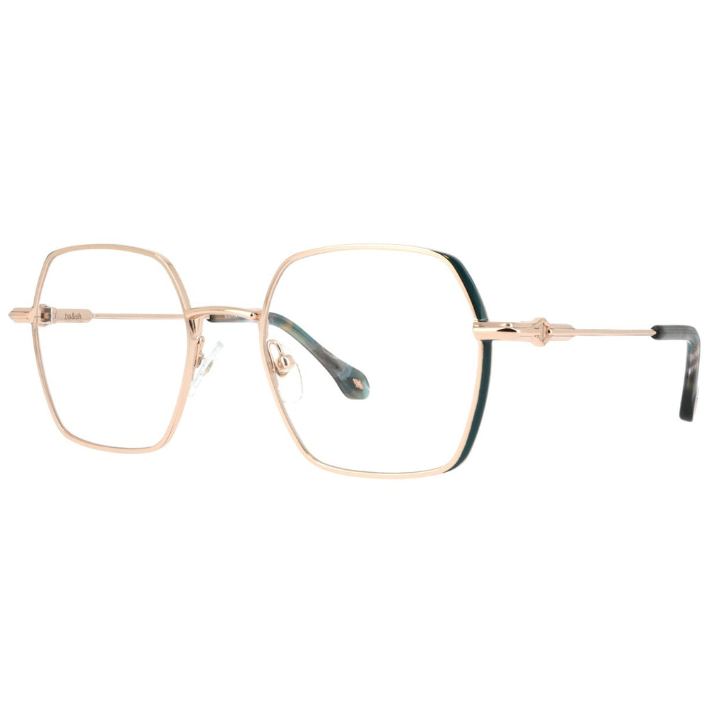 ba&sh BA2007 Vert Foncé et Or Rose VEOR de trois-quarts - Les Lunettes de Pauline