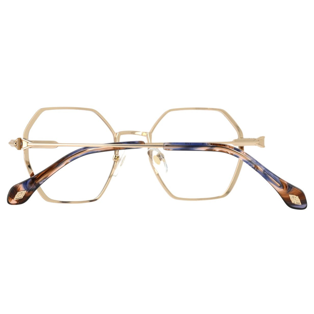 ba&sh BA2008 Bleu Jean et Doré DEDO en détail des branches - Les Lunettes de Pauline