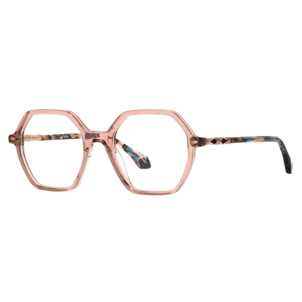 ba&sh BA2009 Cristal Rose Clair RC67 de trois-quarts - Les Lunettes de Pauline